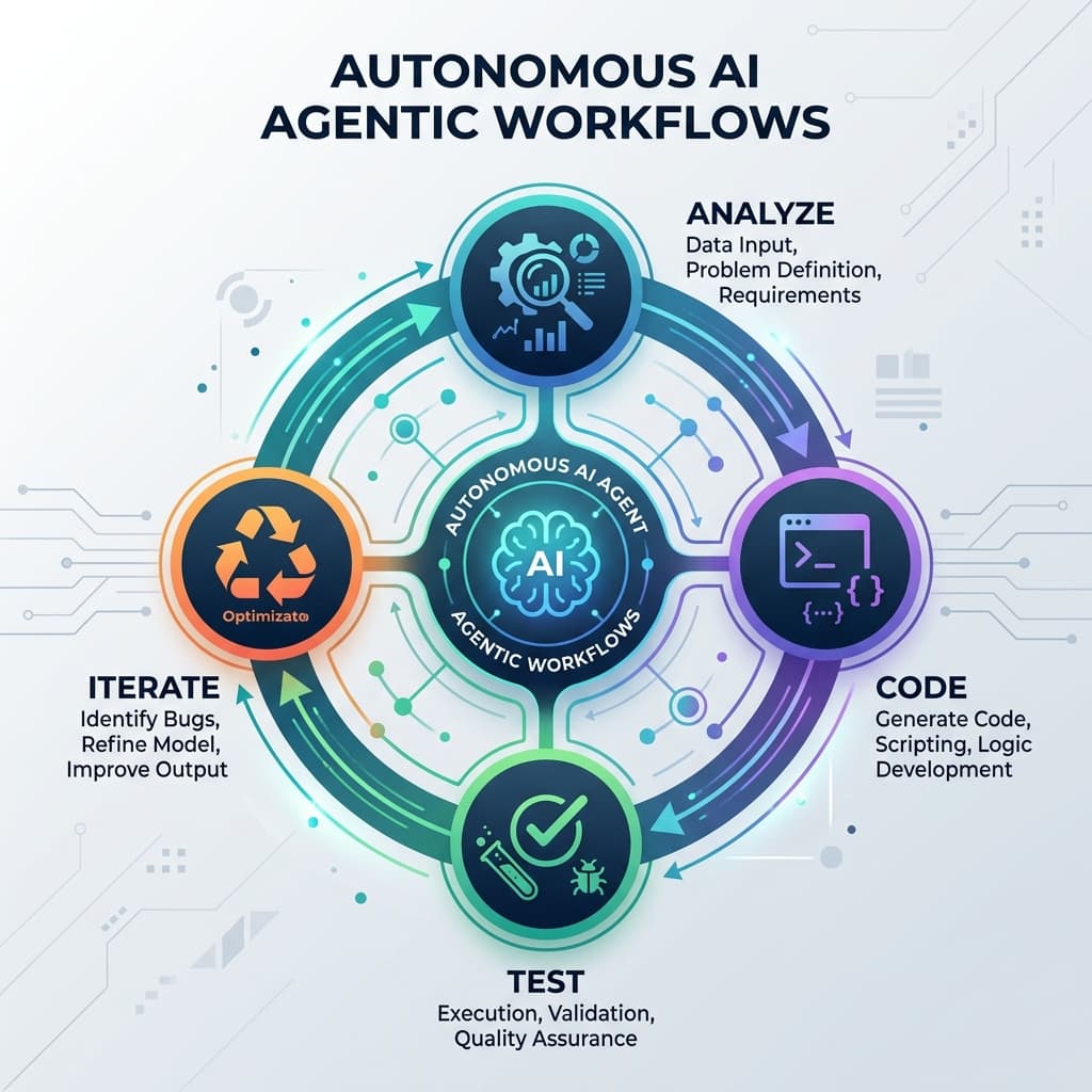 AI Agentic Workflows Illustration