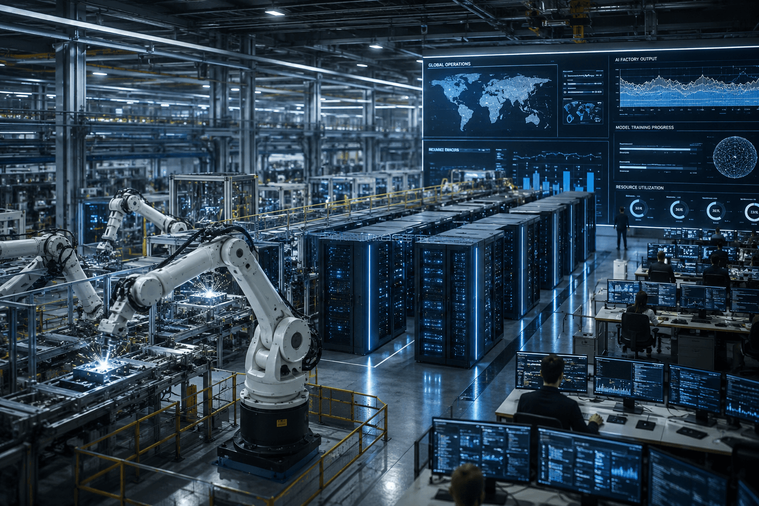 NVIDIA AI factory data center and Blackwell infrastructure scene