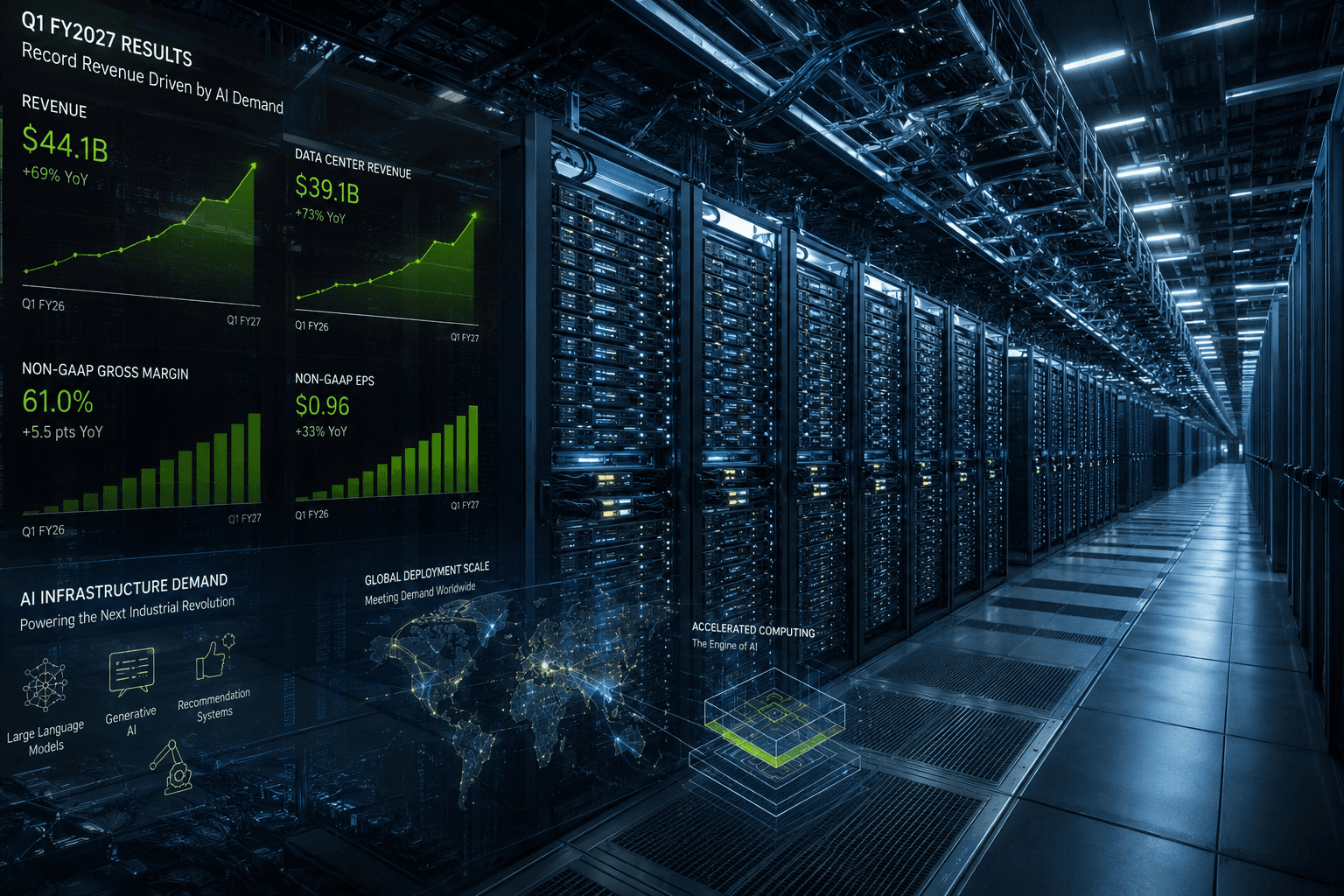 NVIDIA Q1 fiscal 2027 results AI demand Blackwell and AI factories overview