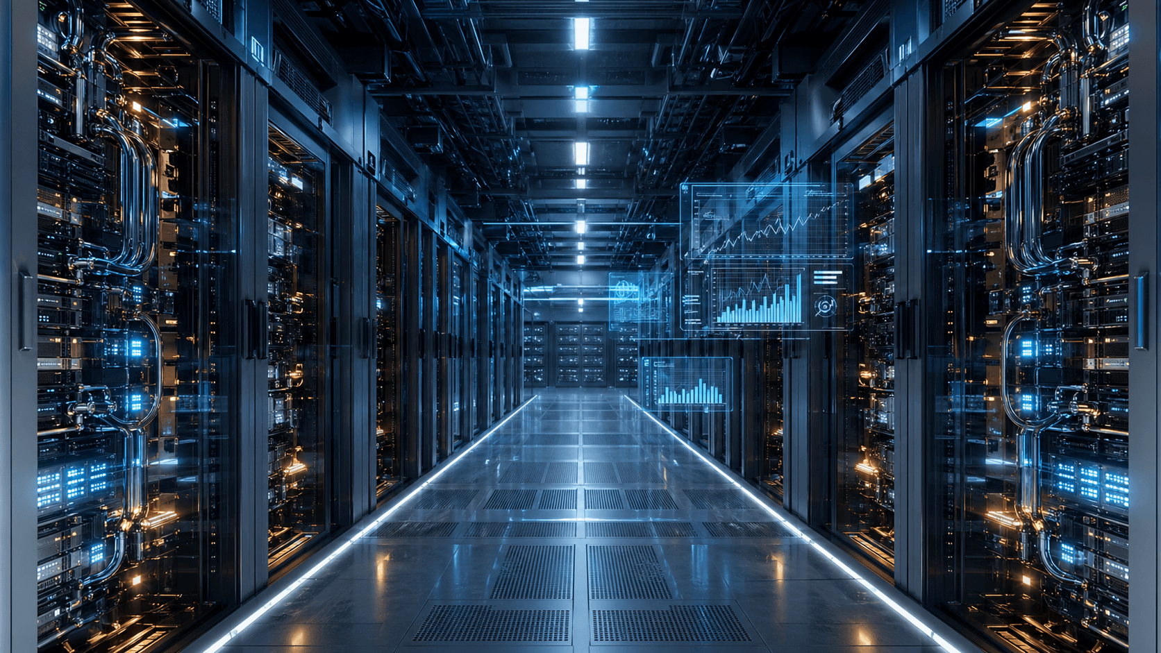 AI datacenter visual for MLPerf and inference optimization