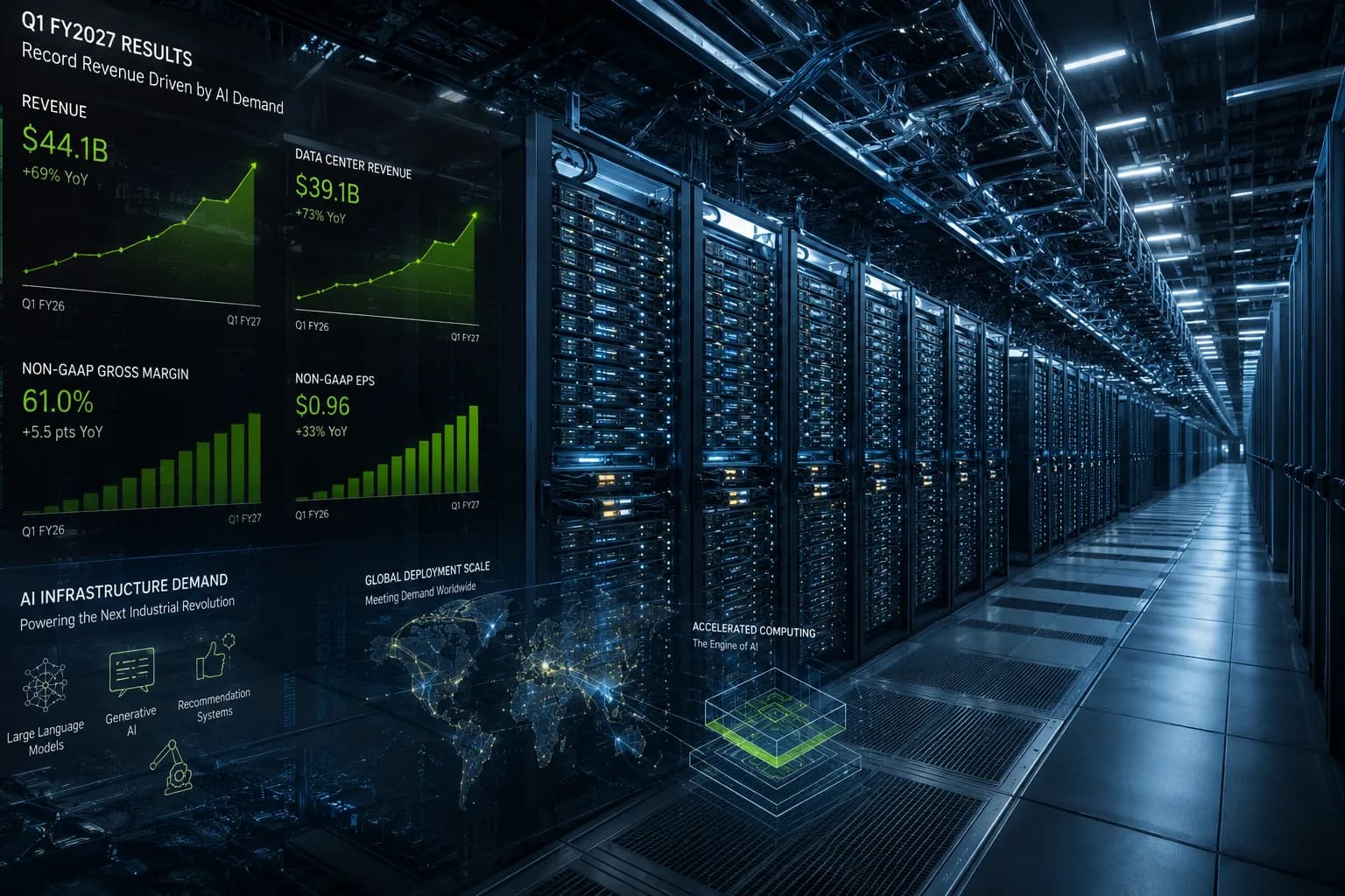 NVIDIA Q1 fiscal 2027 results AI demand Blackwell and AI factories overview
