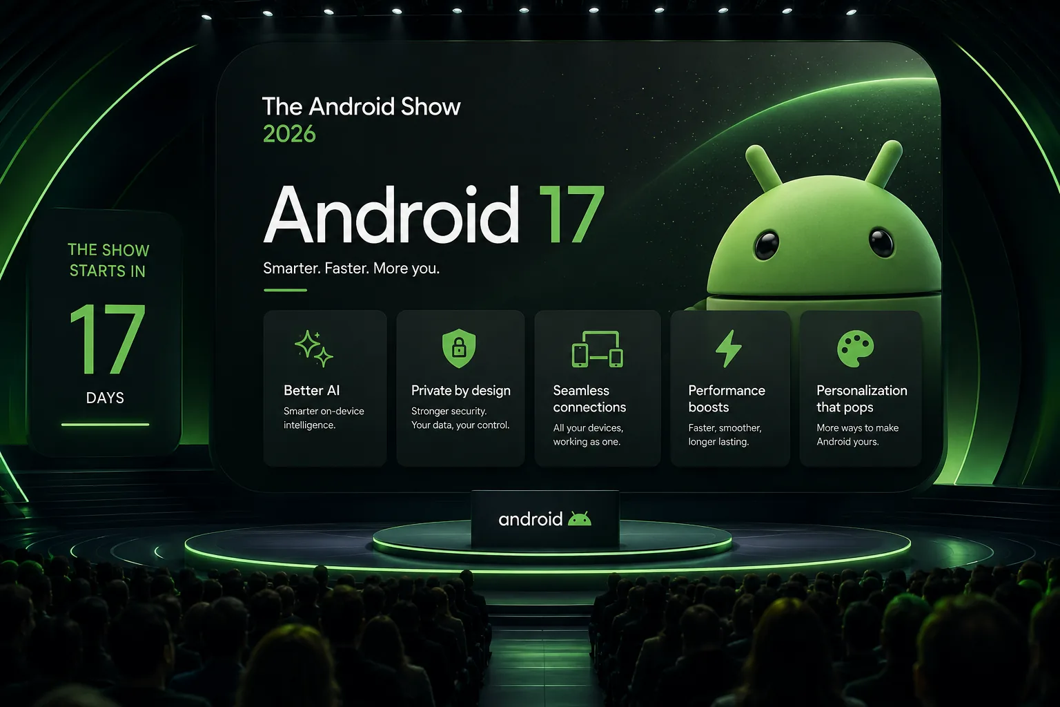 Android Show 2026 preview with Android 17 feature highlights