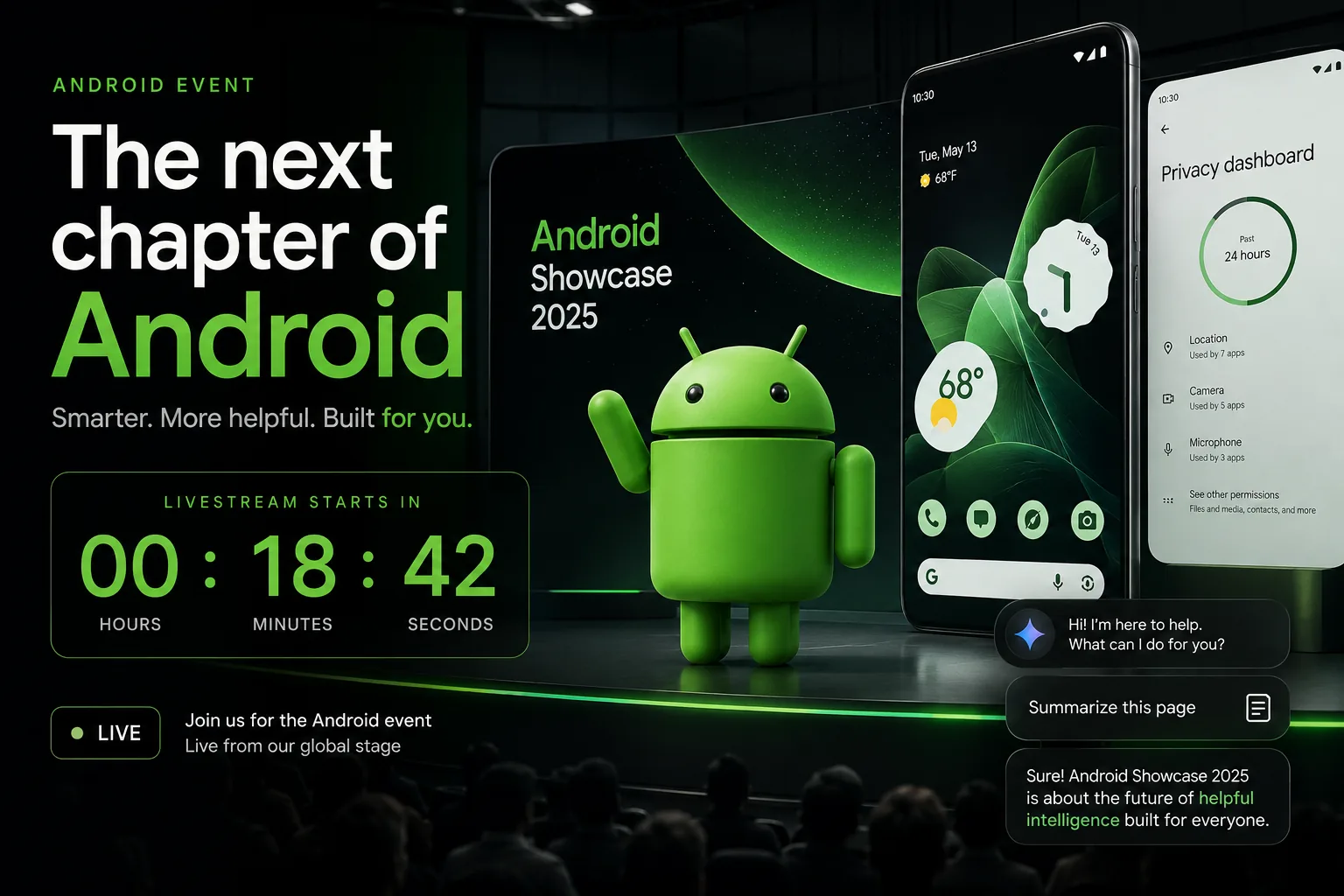 The Android Show 2026 countdown preview with Android 17 and Gemini themes